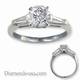 Two side tapered Baguettes diamond ring