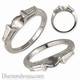 Wedding ring with side tapered Baguette diamonds