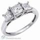 The Tiffany Lucida replica 3 stone diamond ring