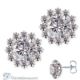 Cluster diamond stud earrings