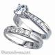 1/2 carat side stones Criss Cross bridal ring sets