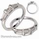 0.55 carats three diamond Baguettes wedding ring.