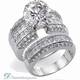 Bridal rings set, 2.25 carat side diamonds