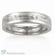 Flat Burnished surface hand engraved Wedding ring