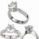 Designers engagement ring with round diamonds