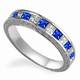 Princess Sapphires & Diamonds antique wedding band