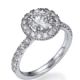 Halo engagement ring settings