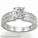 Engagement ring with side Princess diamonds
