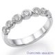 Bezel set wedding or anniversary ring, 0.35 carats