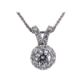 The Halo diamonds Pendant 3/4 carat sides.