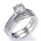 0.55 Cts side Princess diamonds bridal set