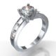 Baguette diamonds engagement ring