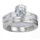 Baguette diamonds Bridal set rings