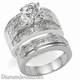 Bridal rings set,2.60 carat side princess diamonds