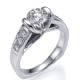 Like tension engagement ring with 1/4Cts sides