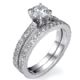 Diamonds bridal set, 1/2 carat side diamonds