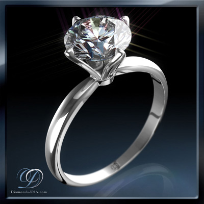 Tulip style solitaire engagement ring