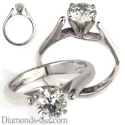 Solitaire diamond engagement Ring