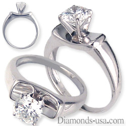 Solitaire diamond engagement  ring