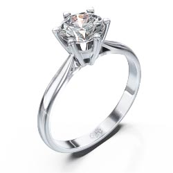 Martini prongs head for a solitaire ring
