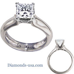 Heavy Contour Engagement ring