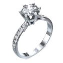 Martini Prongs head with side diamonds 