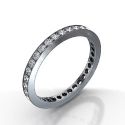 2 mm eternity millgrained ring with diamonds