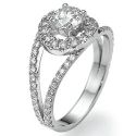 Salin model engagement ring,0.50 carat sides