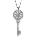 Key to her heart, Gold & diamonds pendant