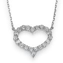 Tiffany inspired diamonds Heart necklace