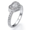 Heart diamond engagement ring 0.70 carats