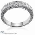 Antique style wedding ring, 1.25 carats .