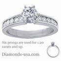 Engagement ring with 0.40 carat Round diamonds