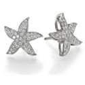 Starfish earrings 1/2 carat round diamonds