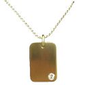 Inscription Gold disk with diamond