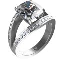 Double band engagement ring