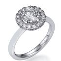 Halo ring head engagement ring