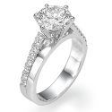 Wide DeBeers replica with side diamonds