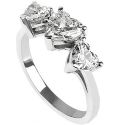 Three hearts diamond ring