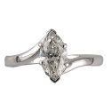 Low profile embracing ring for Marquise diamonds