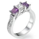 Lucida style three stones ring