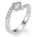 Engagement ring with side diamonds