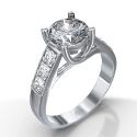 Semi set engagement ring, CrissCross (The Lucida )