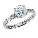 Eternity Engagement ring, 1/3 carat side diamonds