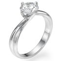 The Flowing Solitaire engagement ring