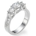 New Lucida three stones ring for Rounds & Princess