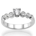 1/3 carat Bezel engagement ring 