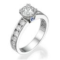 0.95 carat of side diamonds engagement ring
