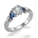 Engagement ring settings with 3/4 carat Sapphires