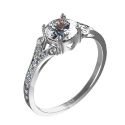 Engagement ring settings with side diamonds